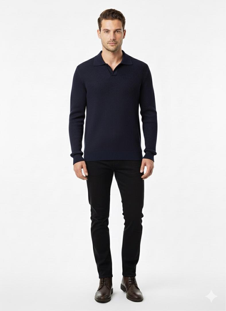 بلوز بافت یقه دار  3106